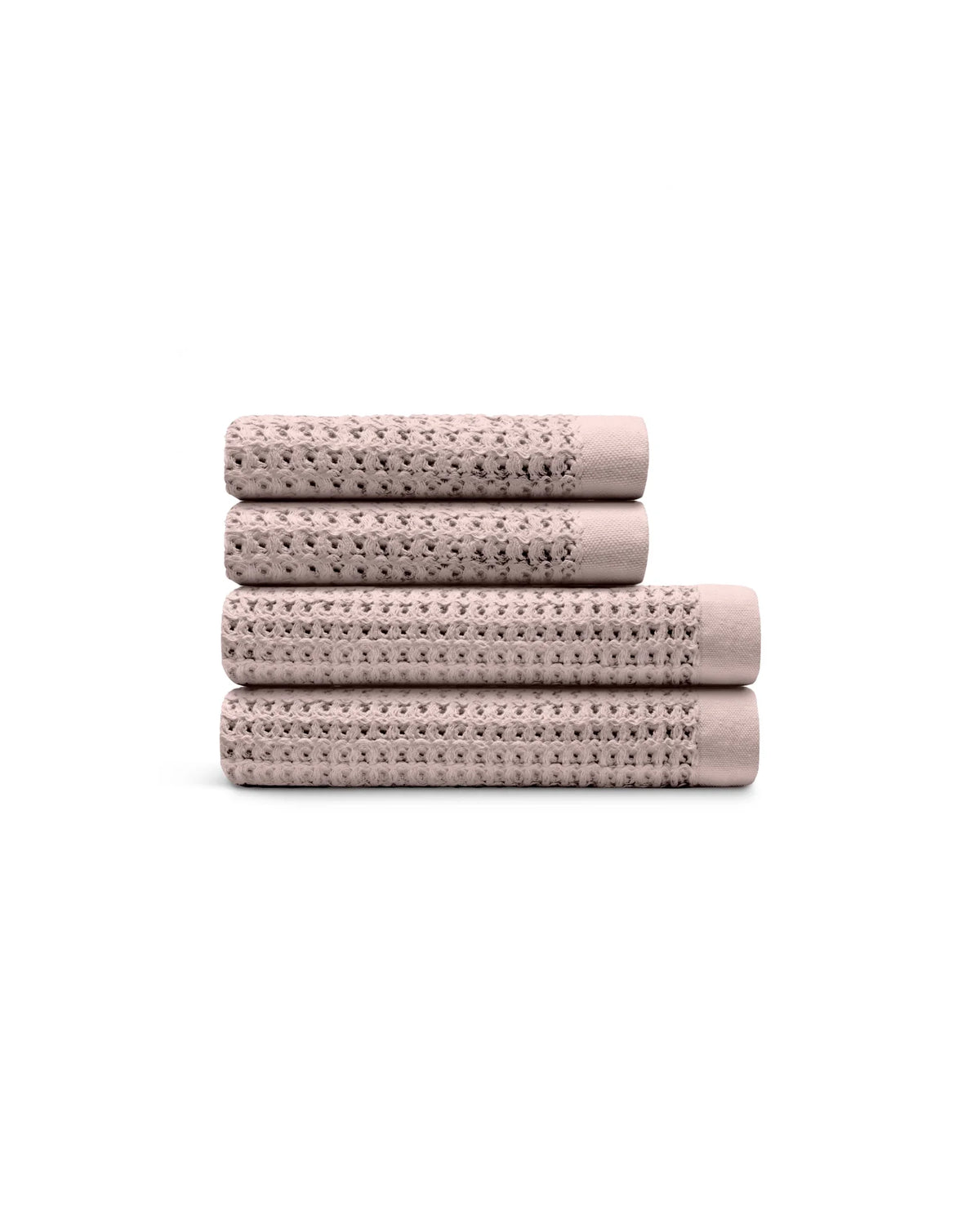 Bath Towel Set, Supima Waffle 4pc Bundle for Home Bathrooms and Everyday Care, 13 Color Options image 2