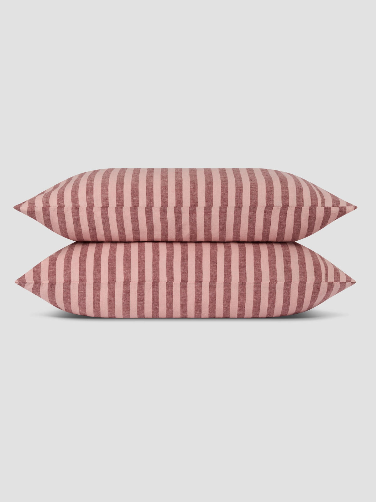 Rhubarb & Rose Pembroke Stripe 100% Linen Pillowcases (Pair) image 2