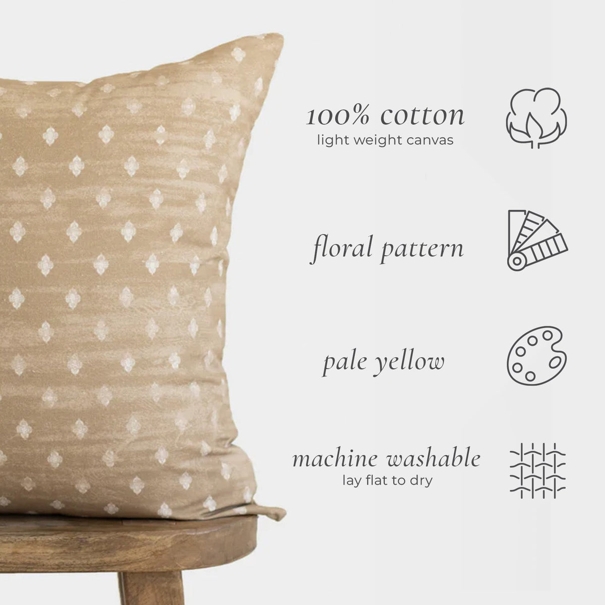 Decorative Pillow Cover, Posse 18" 22" 26", Machine-Washable Care for Sofas, Beds and Living Room Accents, 2 Size Options image 2