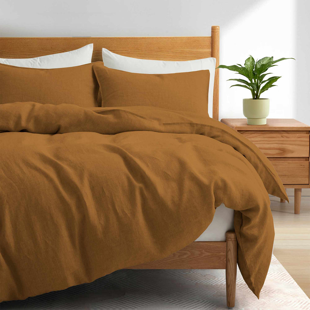 Duvet Cover Set, French Linen, Lightweight Design, Machine-Washable Care for Guest Rooms and Everyday Bedroom Styling, 3 Size Options image 2