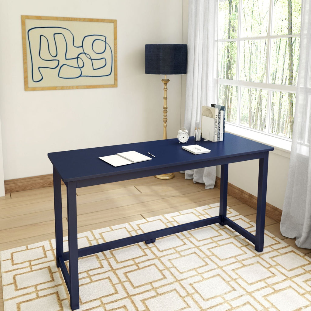 Computer Desk, Writing 55", Solid Wood Construction for Home Offices, Computer Work and Study Spaces, 4 Color Options image 2