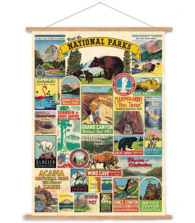 Wall Art Print, Vintage Style National Parks Poster for Living Rooms, Bedrooms and Home Offices image 2