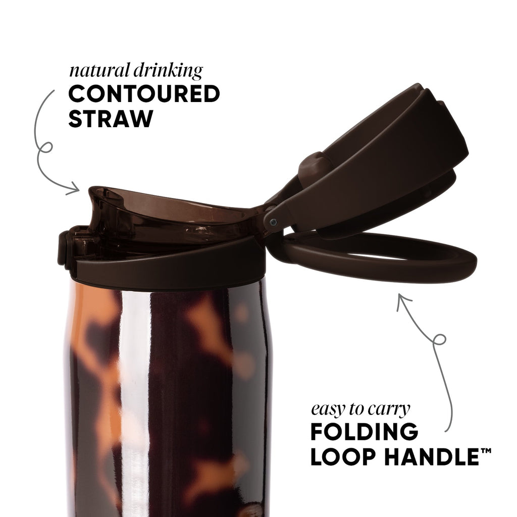 Reusable Drink Bottle, Mesa Loop with Covered Straw, Stainless Steel Construction for Work, Travel and Everyday Hydration image 2