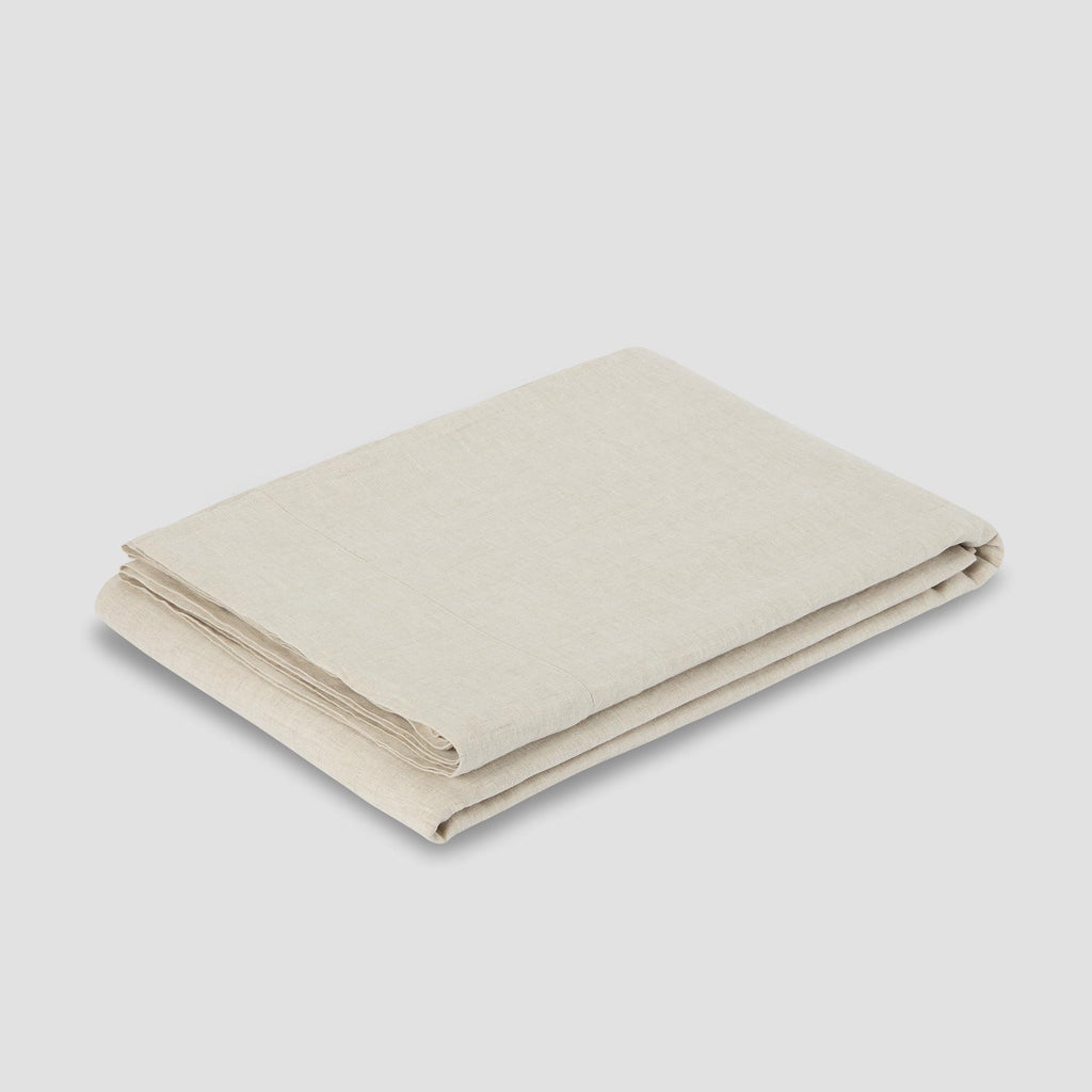 Flat Sheet, Oatmeal 100% Linen, Lightweight Design for Bedroom Comfort, Bed Layering and Everyday Sleep, 4 Size Options image 2