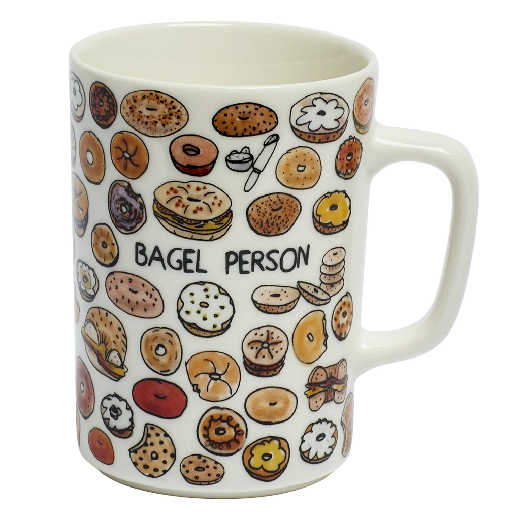 Coffee Mug, BEN LENOVITZ BAGEL PERSON (10OZ) for Everyday Drinks, Home and Entertaining, Designed for Everyday Home Use image 2