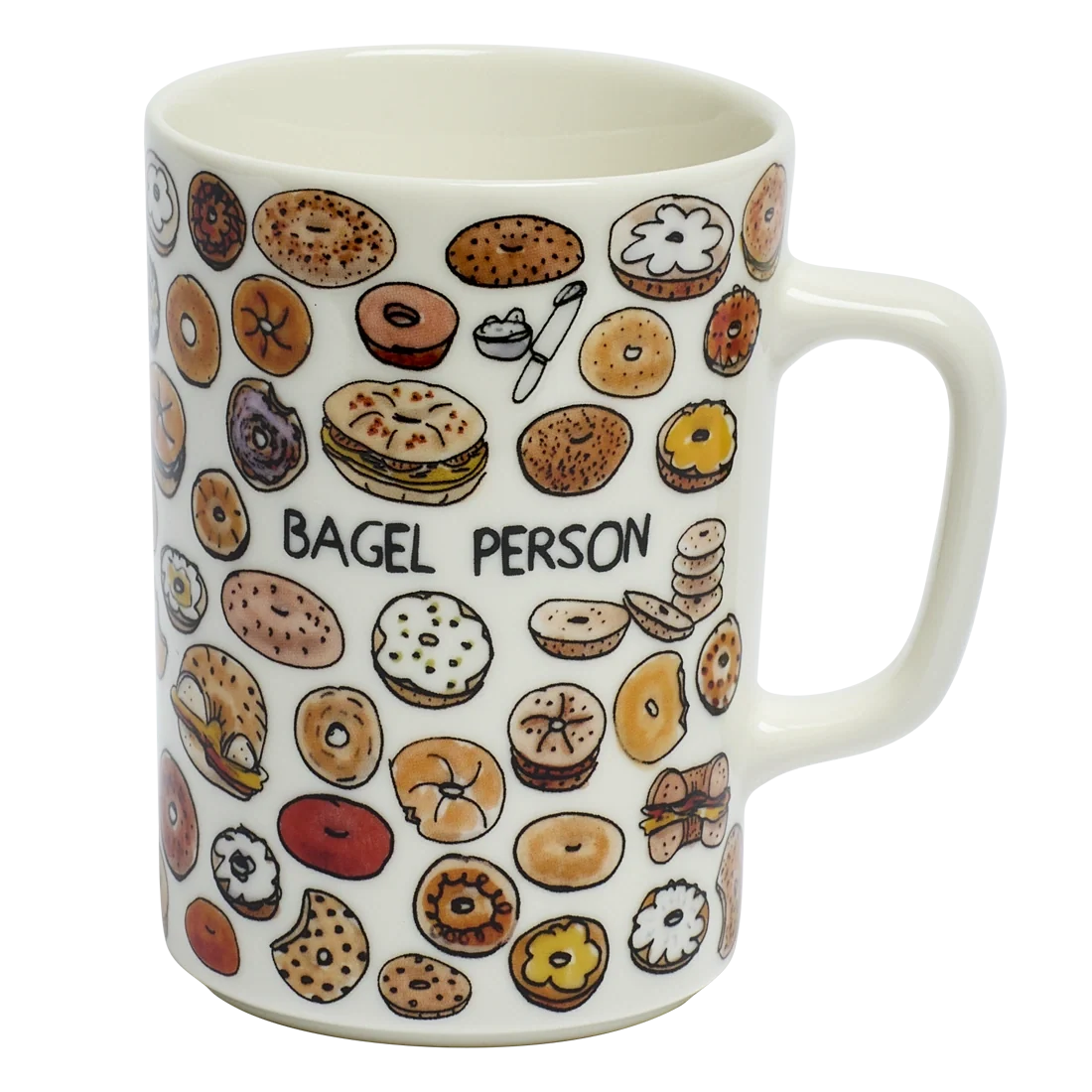 Coffee Mug, BEN LENOVITZ BAGEL PERSON (10OZ) for Everyday Drinks, Home and Entertaining, Designed for Everyday Home Use image 2