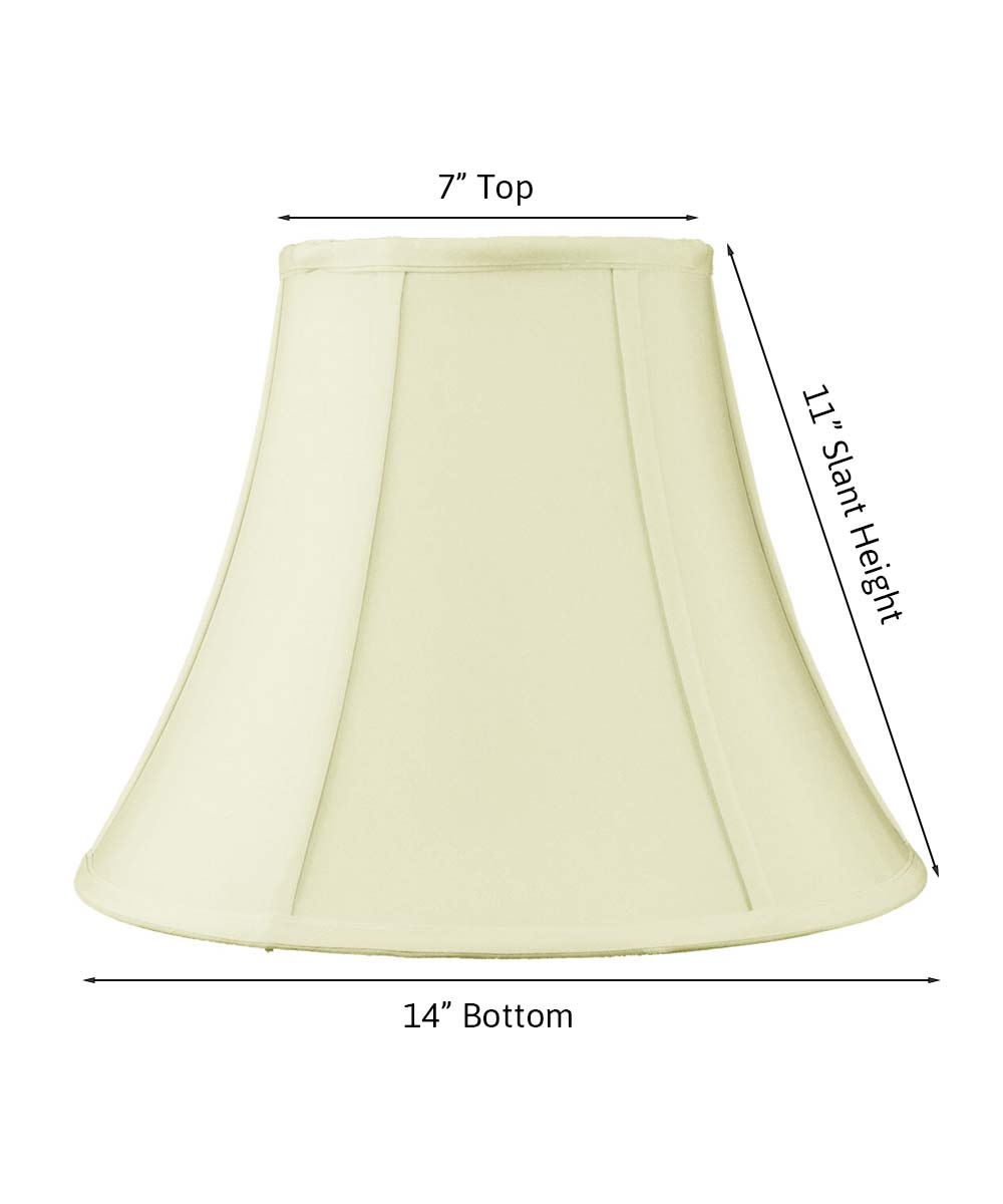 Fabric Lamp Shade, 14"W x 11"H Egg Shell Shantung Bell for Table Lamps, Floor Lamps and Soft Room Lighting image 2