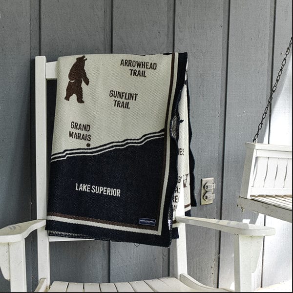 Cozy Throw Blanket, BWCA Map Wool, Hypoallergenic Comfort for Living Rooms, Bedrooms and Everyday Lounging image 2