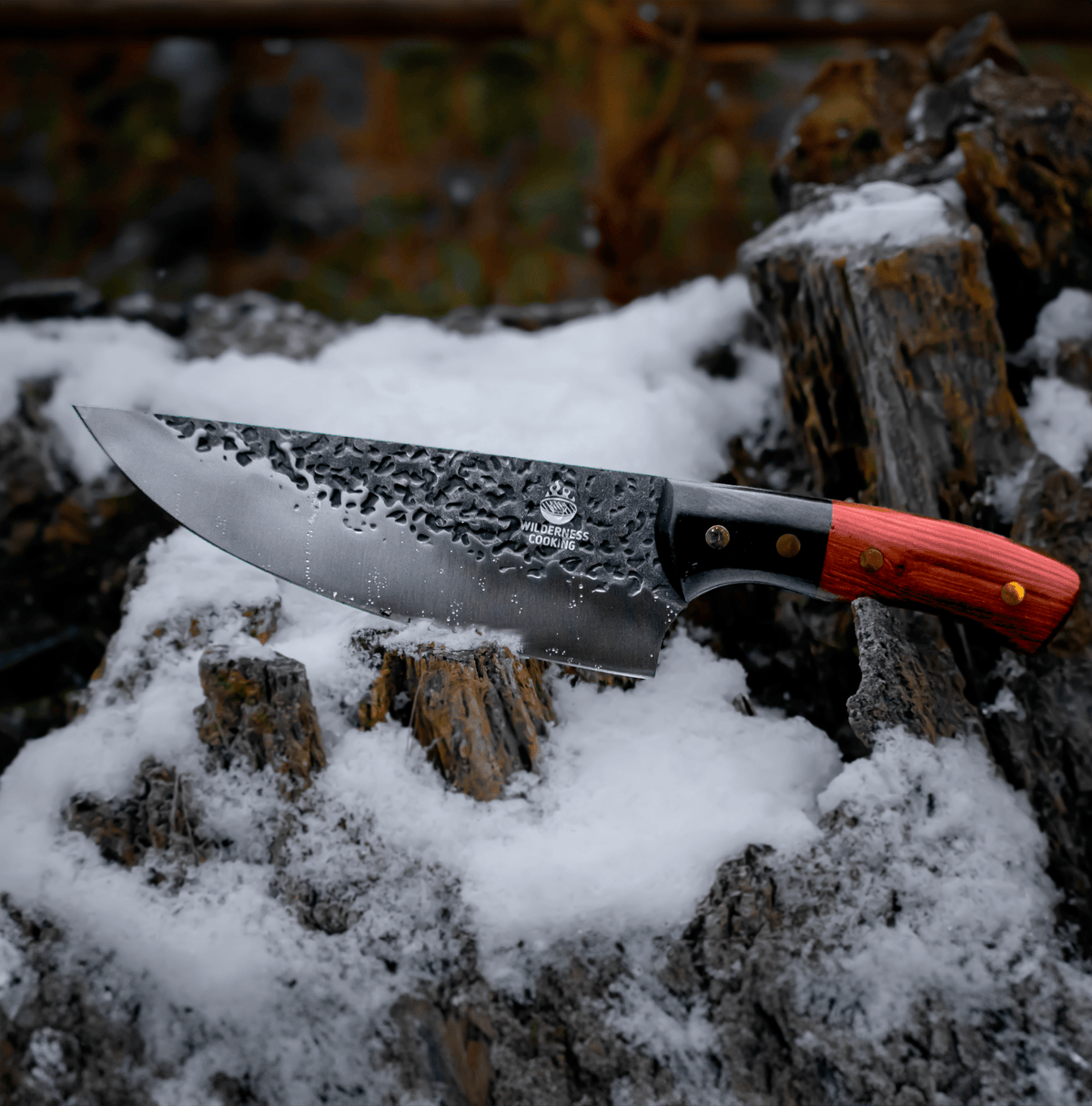 Old style Chef Knife + X-Small Acacia Wood Bowl image 2