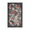 Area Rug, Koi Pond Charcoal for Living Rooms, Bedrooms and Entryways, 8 Size Options, Designed for Hallways, Dining Spaces and Home Decor image 2