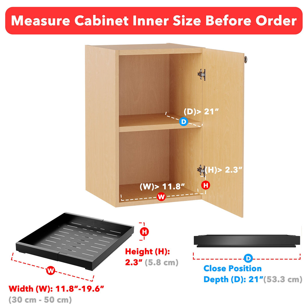 Home Storage Organizer, Adjustable No Drill Adhesive Pull Out Cabinet for Closets, Shelves and Everyday Organization image 2