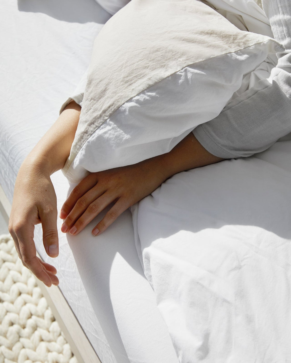 Fitted Sheet, Brushed Cotton (White) for Bedroom Comfort, Bed Layering and Everyday Sleep, 6 Size Options image 2