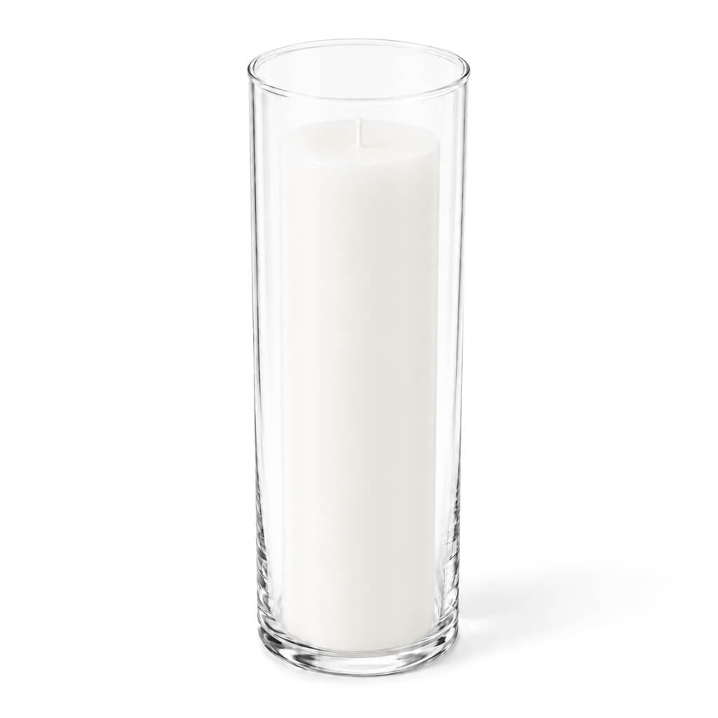 Glass Cylinder Vase Set, 3.25"x10.5" 12 Pack, Hand-Blown Glass for Floral Arrangements and Home Table Displays image 2