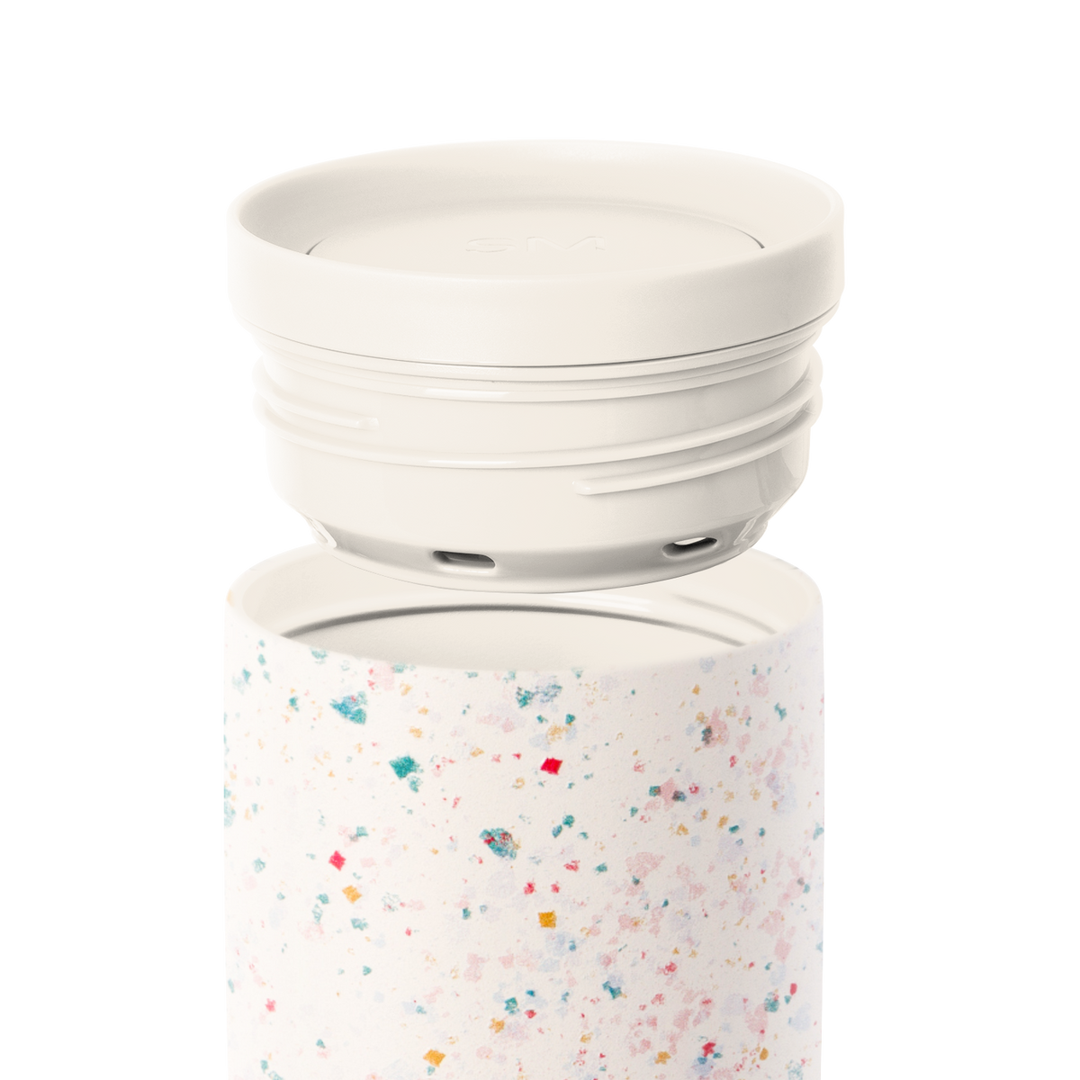 Insulated Tumbler, Voyager Signature, 16oz, Cream Terrazzo, Stainless Steel Construction for Kitchen Tables, Workspaces and Daily Hydration image 2
