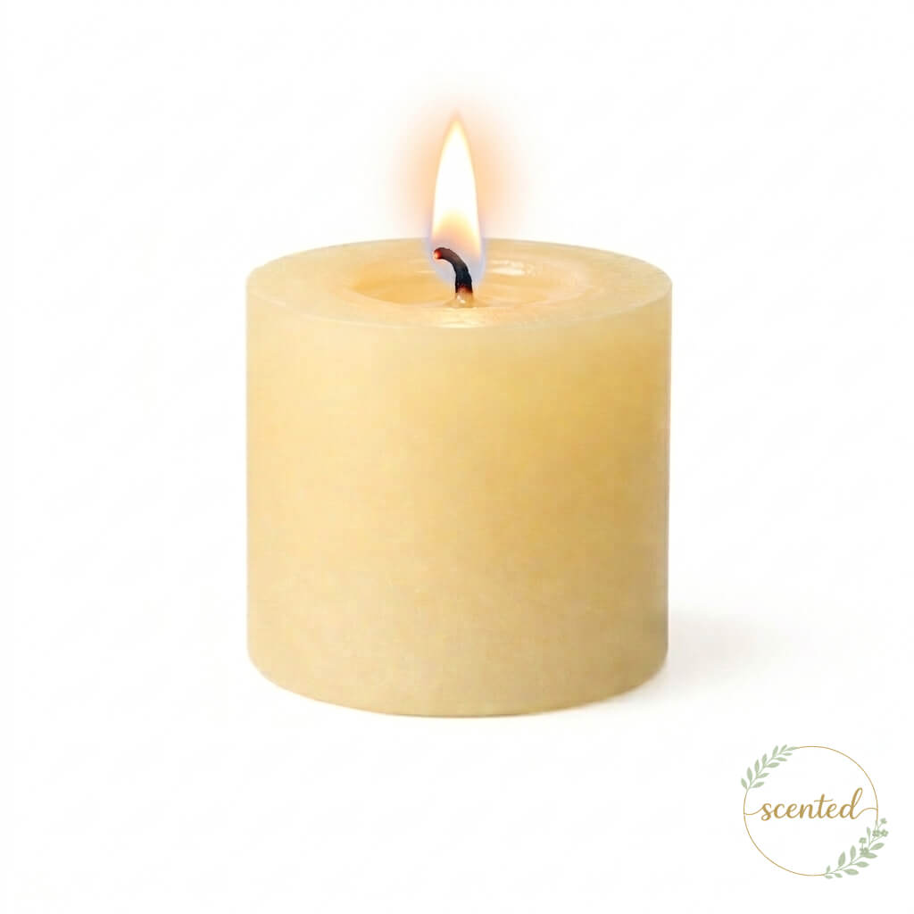 Votive Candle Set, Ivory Vanilla Scented 10 Hour 12 Pack, Cotton Wicks for Home Candle Displays and Table Centerpieces image 2