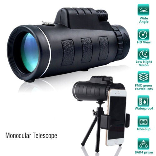 40x60 Zoom HD Monocular Telescope / Spotting Scope with BAK4 Prisms image 2