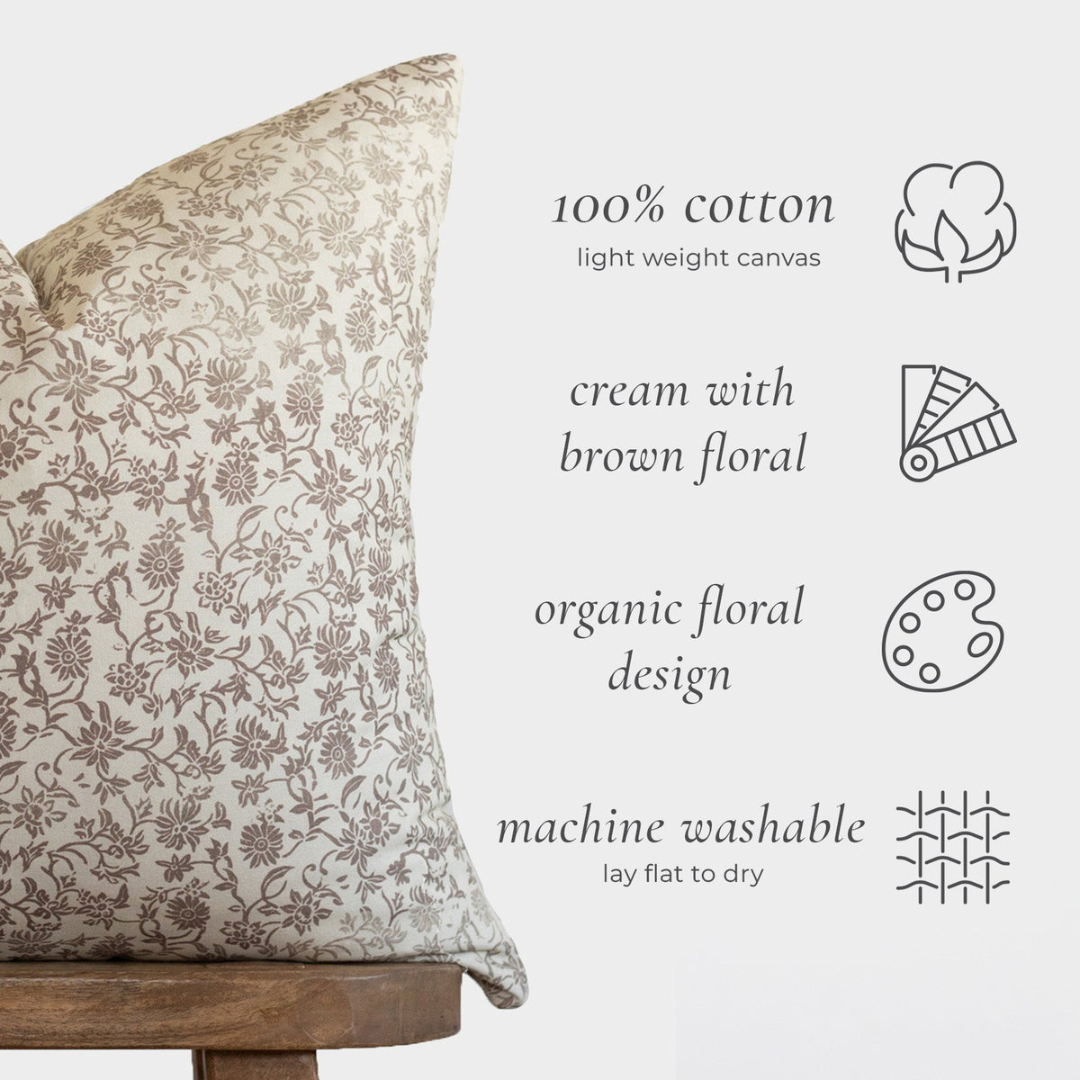Decorative Pillow Cover Set, August 18" 22" 24", Machine-Washable Care for Bedroom Styling and Living Room Decor, 4 Size Options image 2