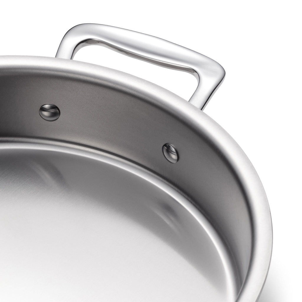 Stainless Steel Cake Pan, 9" Round with Handles, Stainless Steel Construction for Birthdays, Home Baking and Family Desserts image 2