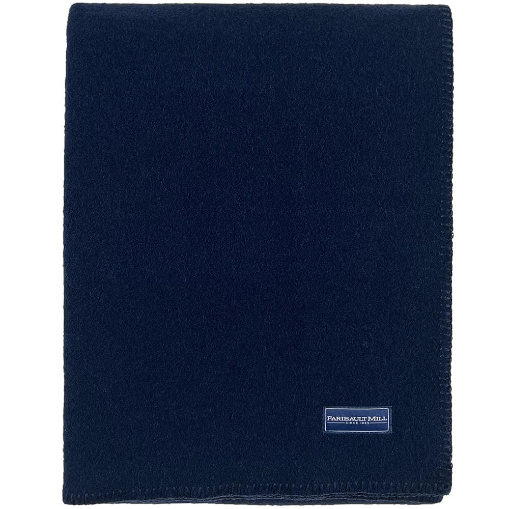 Cozy Throw Blanket, Pure & Simple Wool Navy, Lightweight Design, Machine-Washable Care for Sofas, Beds and Relaxing at Home, 4 Size Options image 2