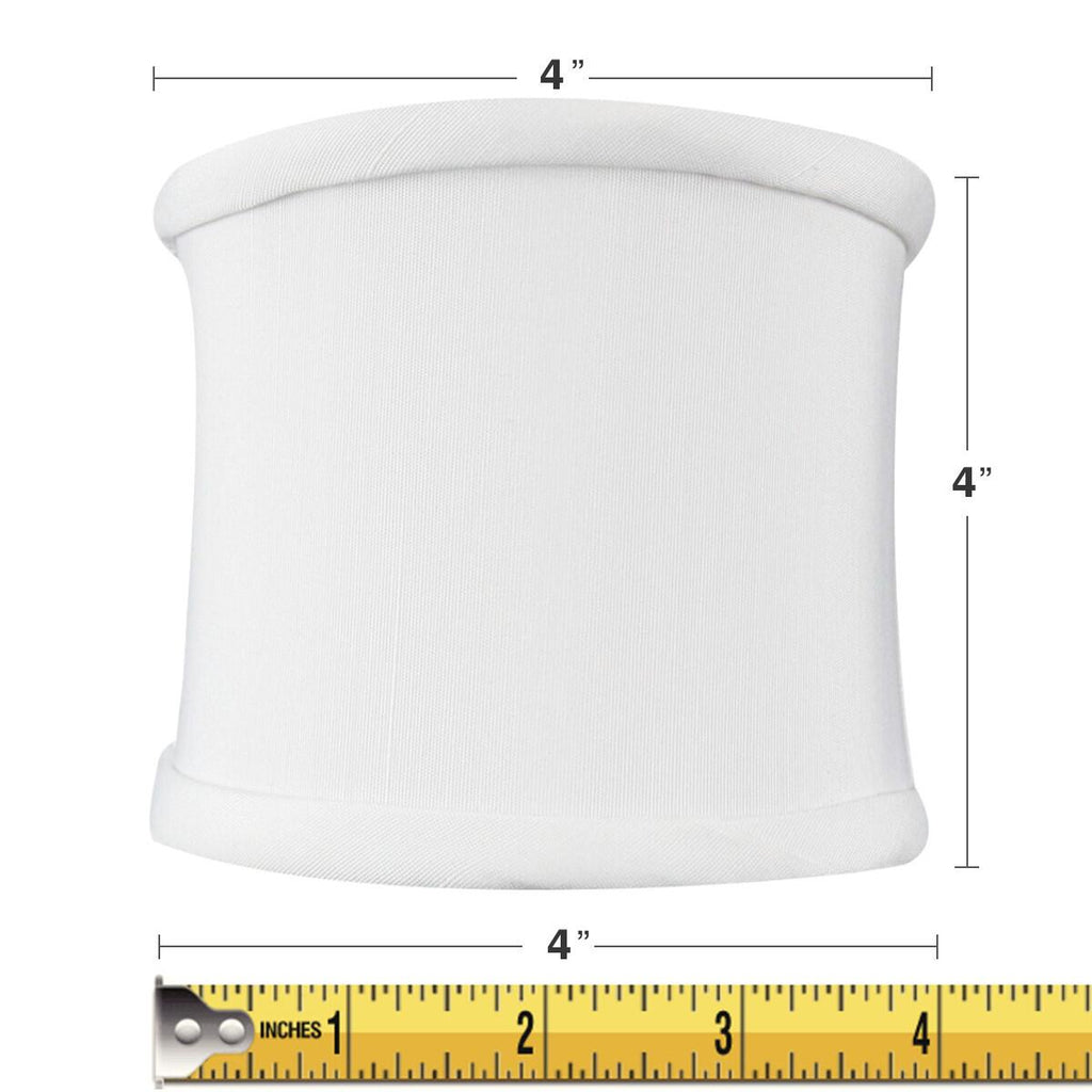 Lamp Shade, 4"W x 4"H Down White Clip on Sconce Half Shell for Table Lamps, Floor Lamps and Home Lighting image 2
