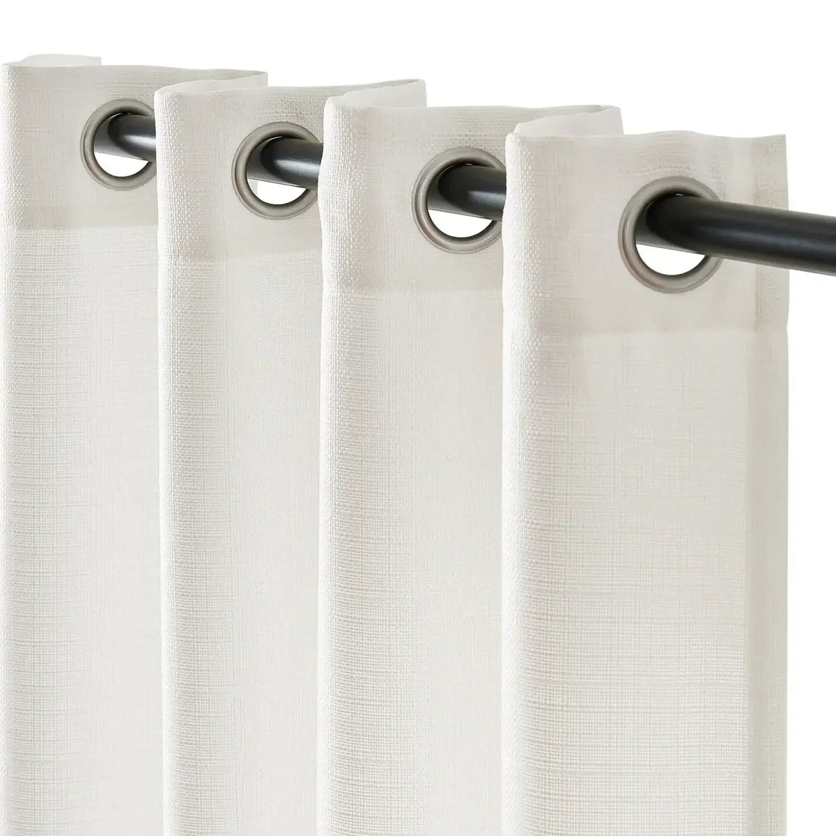 Window Curtain, Solid Linen Textured Grommet Curtains (2, Lightweight Design for Windows, Room Styling and Everyday Privacy image 2