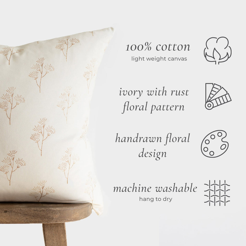 Decorative Pillow Cover, Thistle 22", Lightweight Design, Machine-Washable Care for Sofas, Beds and Living Room Accents image 2