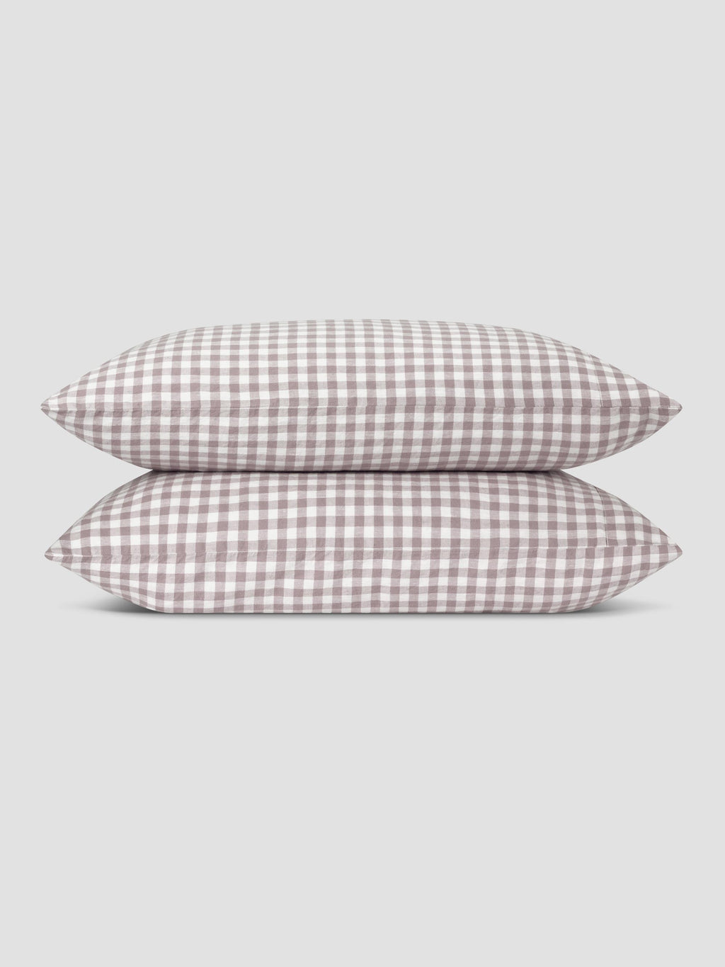 Pillowcase Set, Elderberry Gingham Linen Blend (Pair), Breathable Construction for Everyday Bedding and Bedroom Refreshes, 3 Size Options image 2