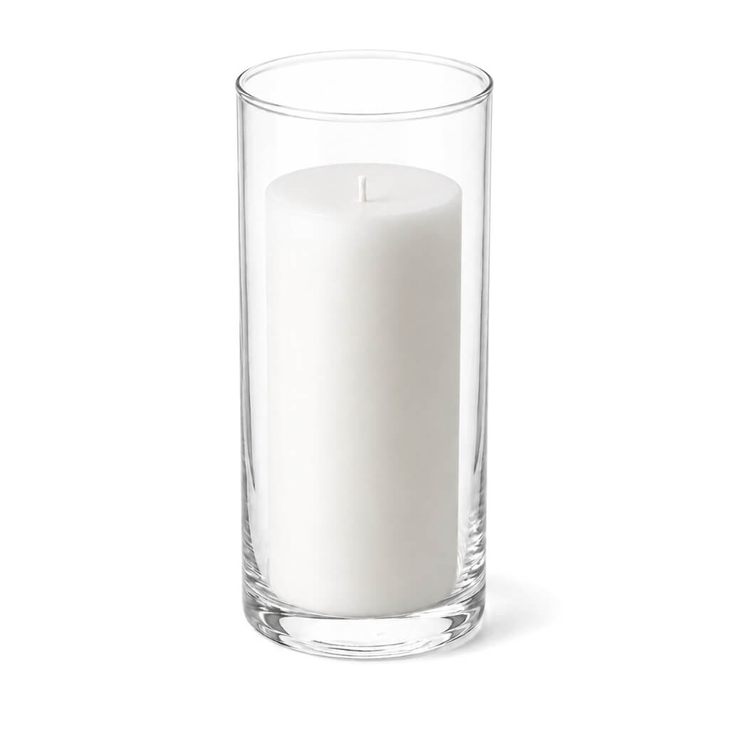 Glass Cylinder Vase Set, 3.25"x7.5" 12 Pack, Hand-Blown Glass for Floral Arrangements and Home Table Displays image 2