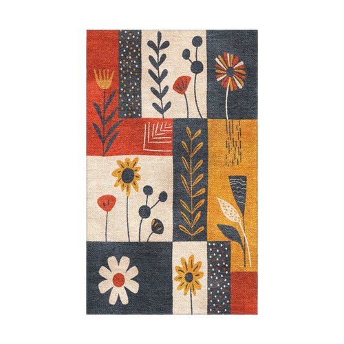 Area Rug, Midsummer Bloom Blue & Red for Hallways, Dining Spaces and Home Decor, 9 Size Options image 2