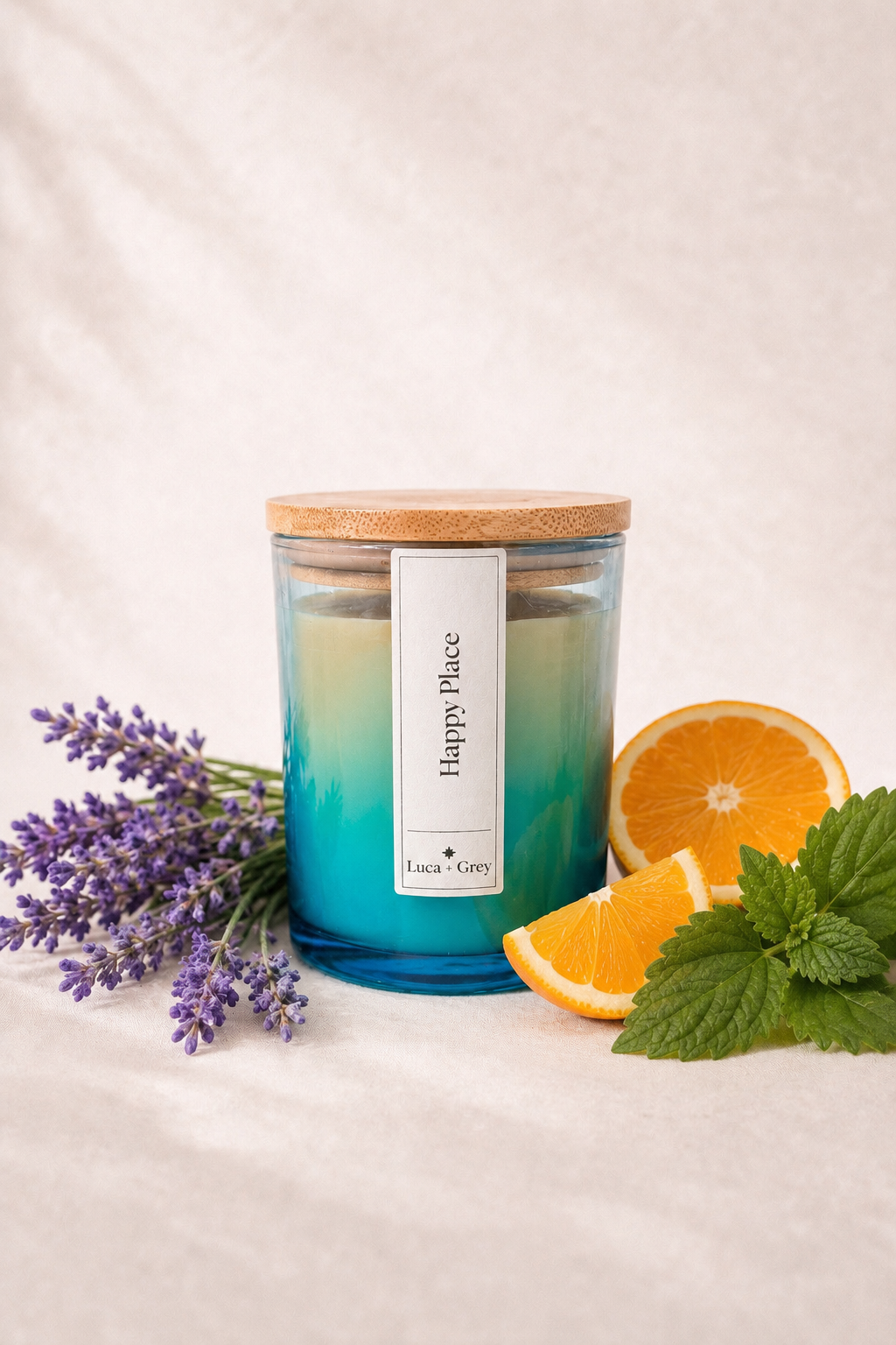 Decorative Candle, Happy Place Beeswax for Entryways, Mantels and Everyday Home Ambience, 2 Size Options image 2