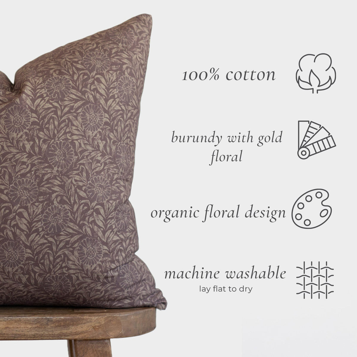 Decorative Pillow Cover Set, Colette 18" 22" 24" 26", Lightweight Design, Machine-Washable Care for Sofas, Beds and Living Room Accents image 2
