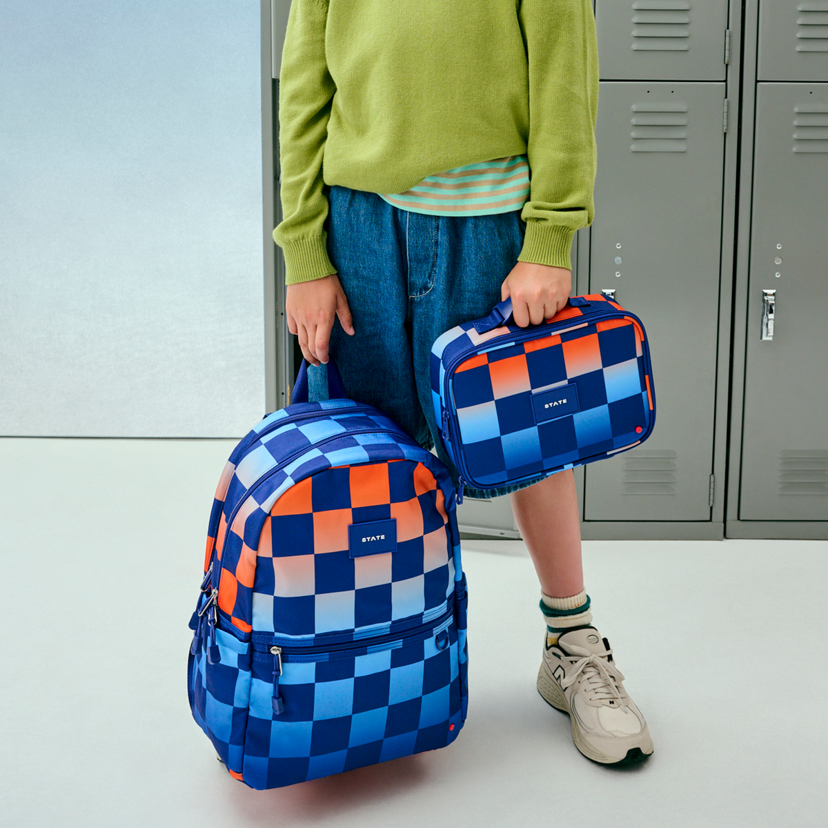 Insulated Lunch Box, Rodgers, Gradient Checkerboard, Detachable Divider for Daily Lunch Packing, School Meals and Portable Food Organization image 2