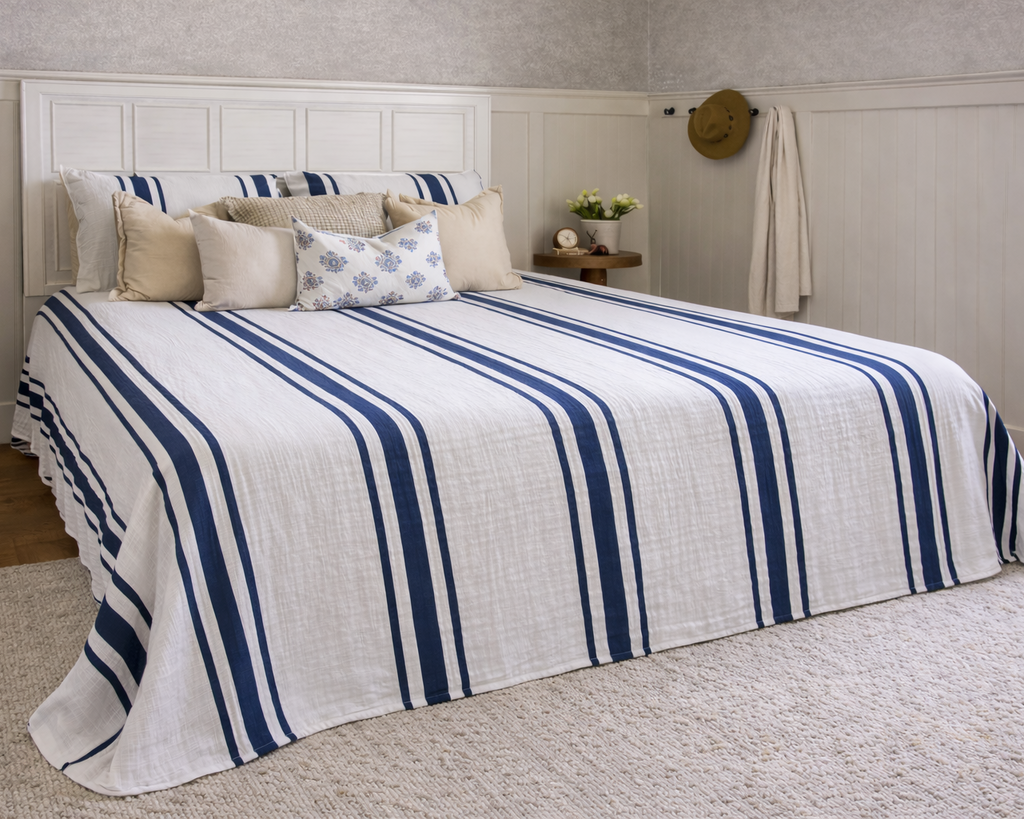 Cozy Throw Blanket, 365 Stripes Collection, Breathable Construction, Machine-Washable Care for Sofas, Beds and Relaxing at Home image 2