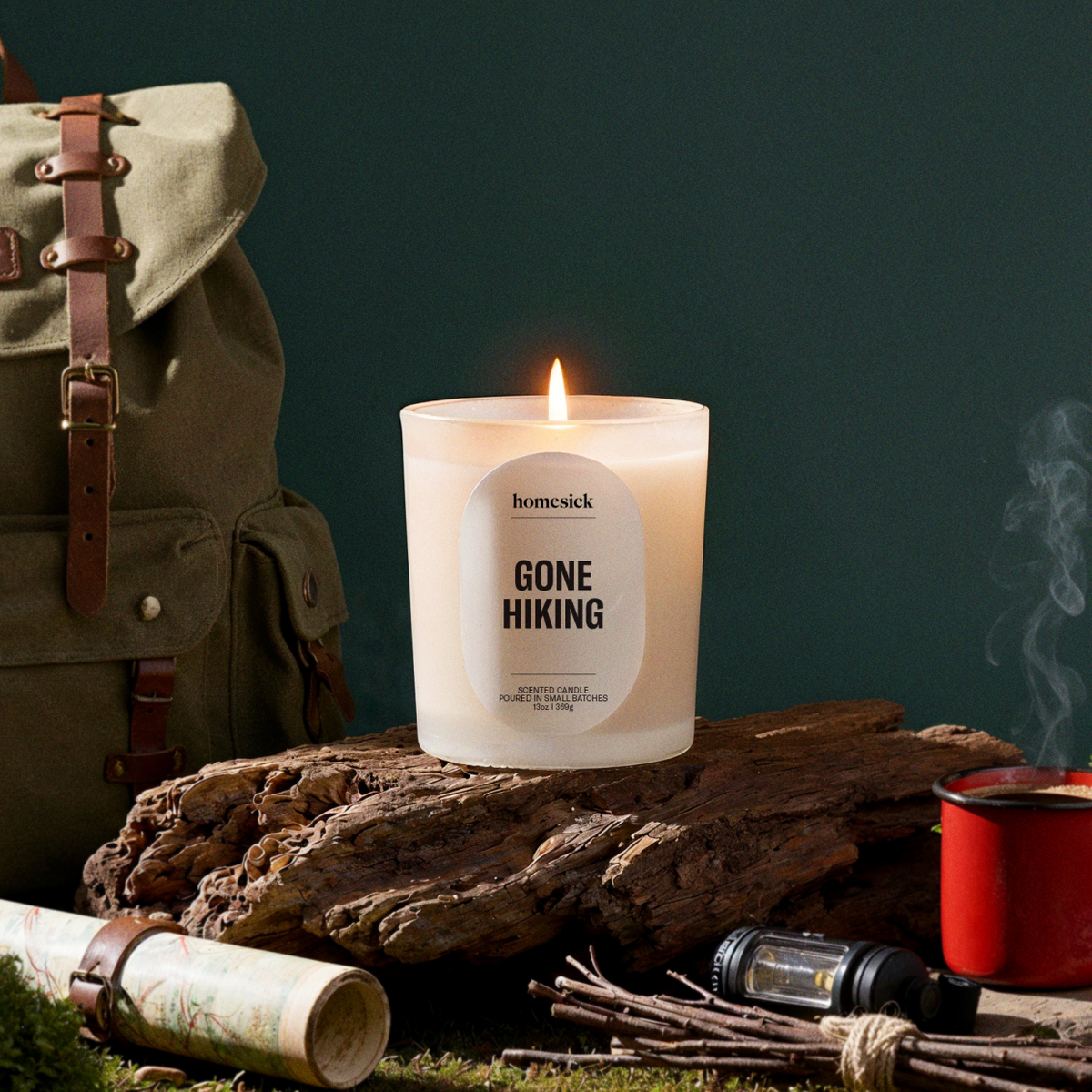 Decorative Candle, Gone Hiking for Entryways, Mantels and Everyday Home Ambience, Designed for Living Rooms, Bedrooms and Relaxing Evenings image 2