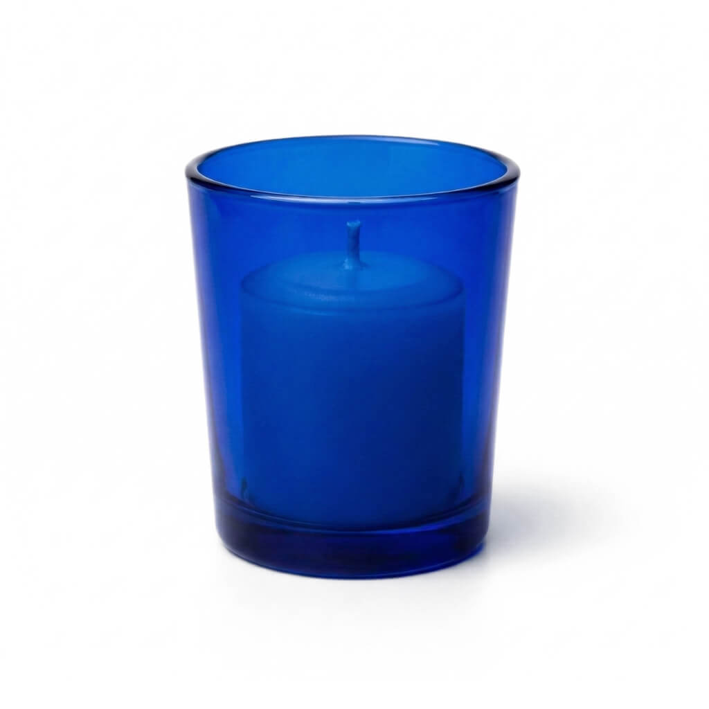 Votive Candle Holder Set, Blue 12 Pack for Home Candle Displays and Table Centerpieces, Designed for Everyday Home Use image 2