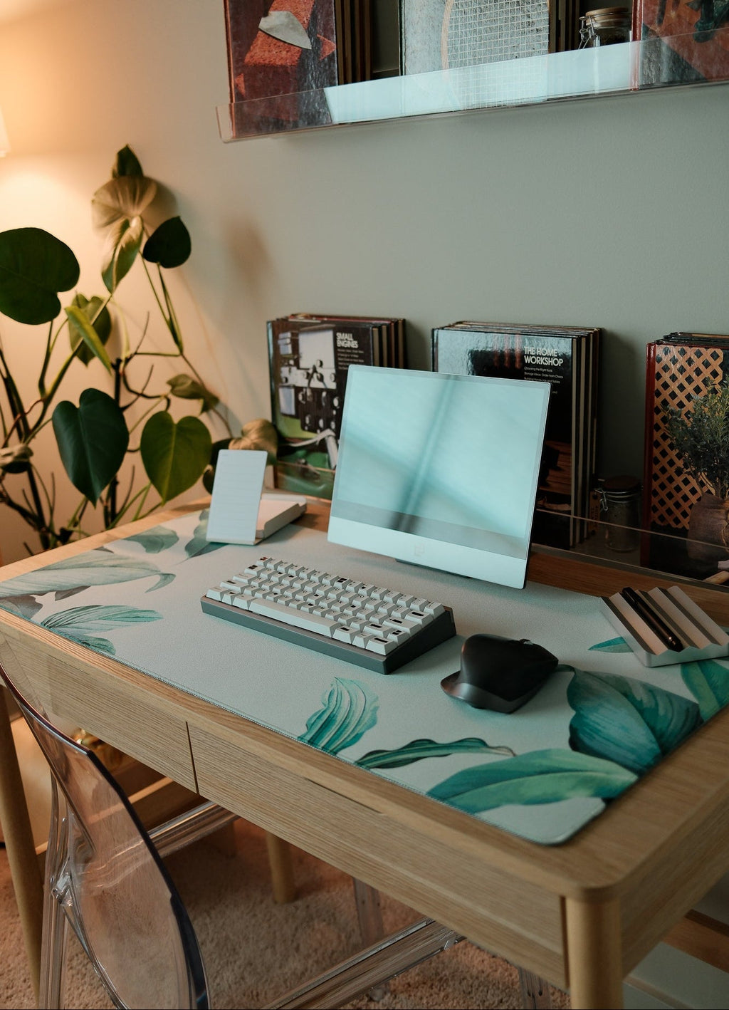 Desk Mat, Botanical Deskpad for Home Offices, Gaming and Daily Computer Work, 2 Color Options image 2