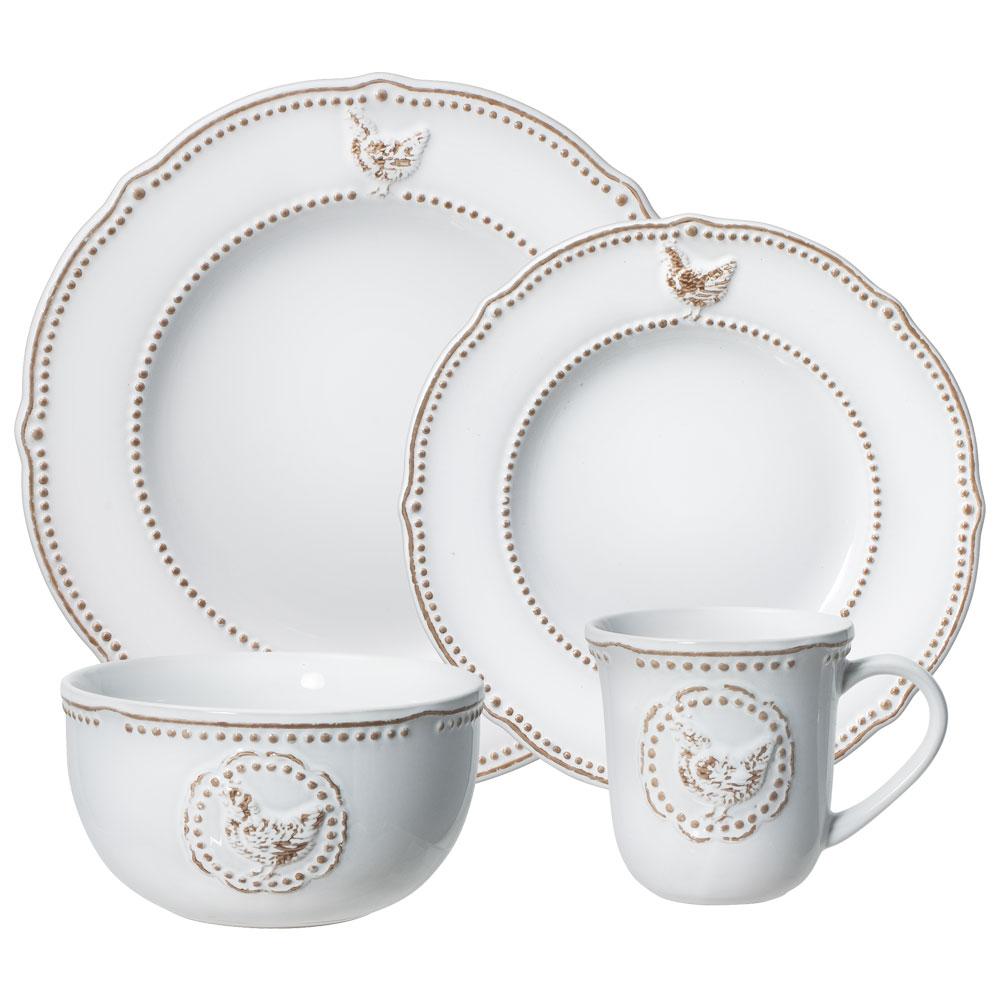 Dinnerware Set, Farmhouse Hen, Dishwasher-Safe Care for Breakfast, Lunch, Dinner and Everyday Table Settings image 2