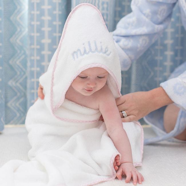 Bath Linen, Baby Hooded Towel, Organic Cotton Shell for Daily Bathroom Routines and Guest Baths, 18 Color Options image 2