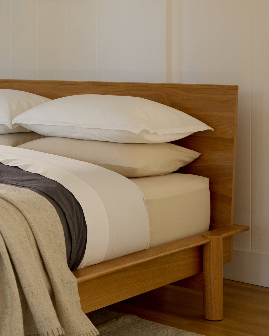Fitted Sheet, Percale (Bone), Lightweight Design for Bedroom Comfort, Bed Layering and Everyday Sleep, 6 Size Options image 2