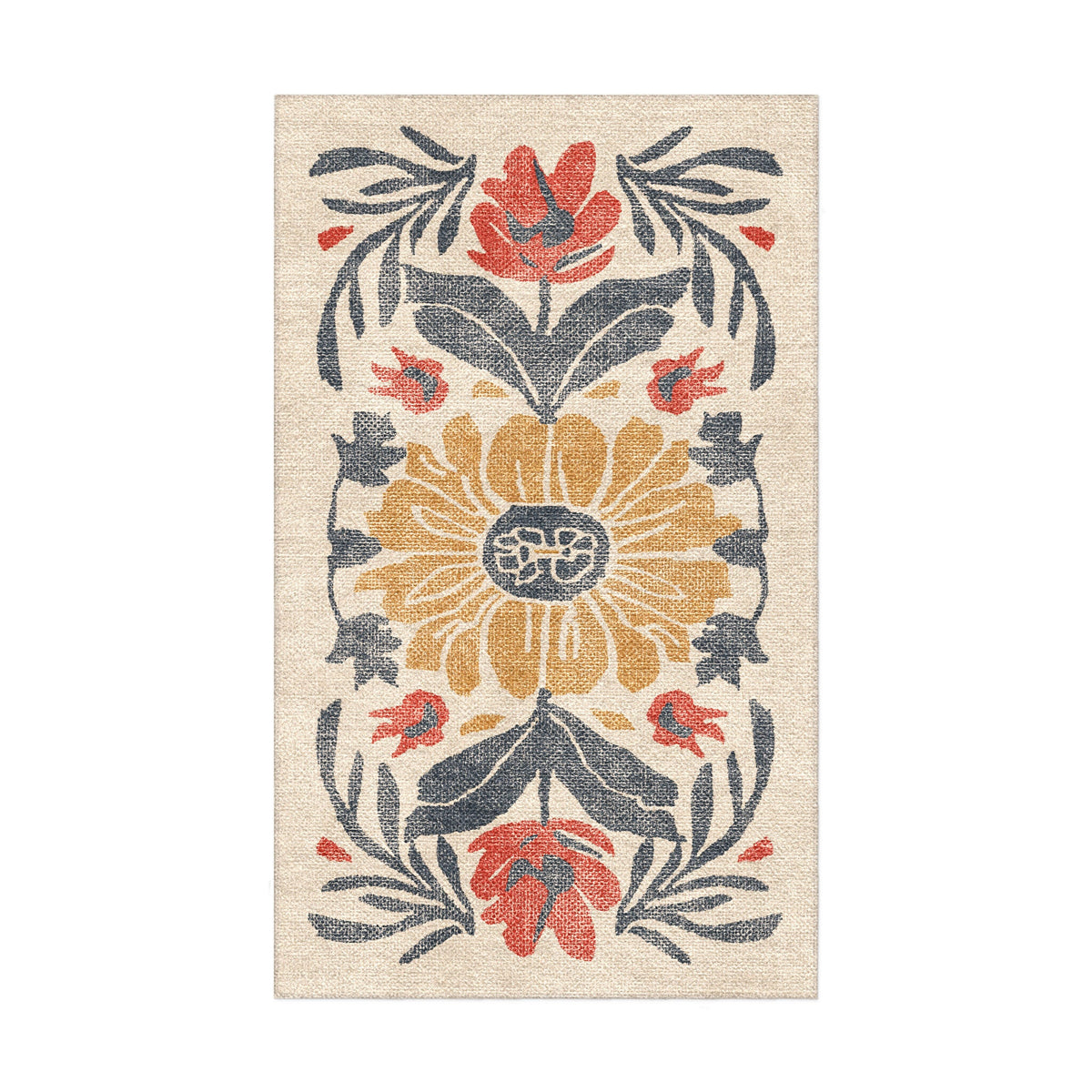 Area Rug, Corriana Navy & Red for Living Rooms, Bedrooms and Entryways, 10 Size Options, Designed for Hallways, Dining Spaces and Home Decor image 2