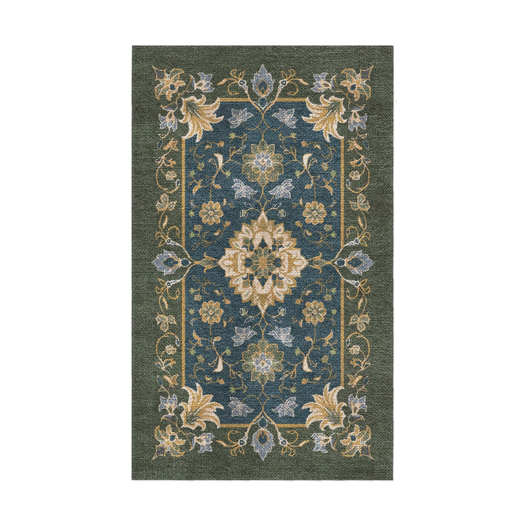 Area Rug, Miriam Navy & Olive Green for Living Rooms, Bedrooms and Entryways, 10 Size Options image 2