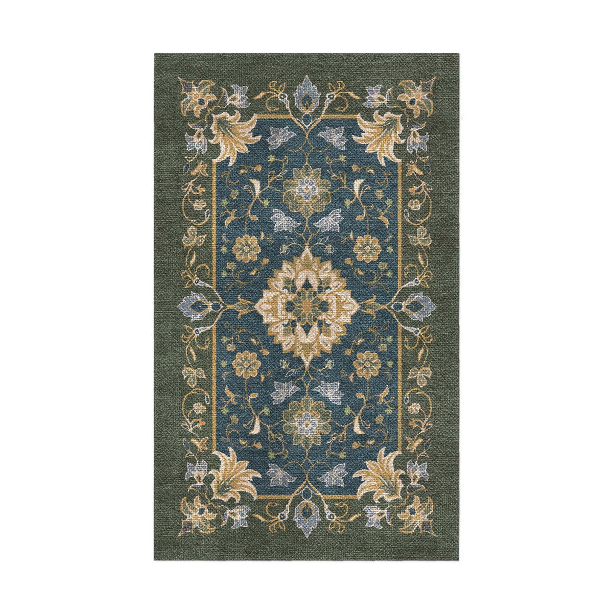 Area Rug, Miriam Navy & Olive Green for Living Rooms, Bedrooms and Entryways, 10 Size Options image 2