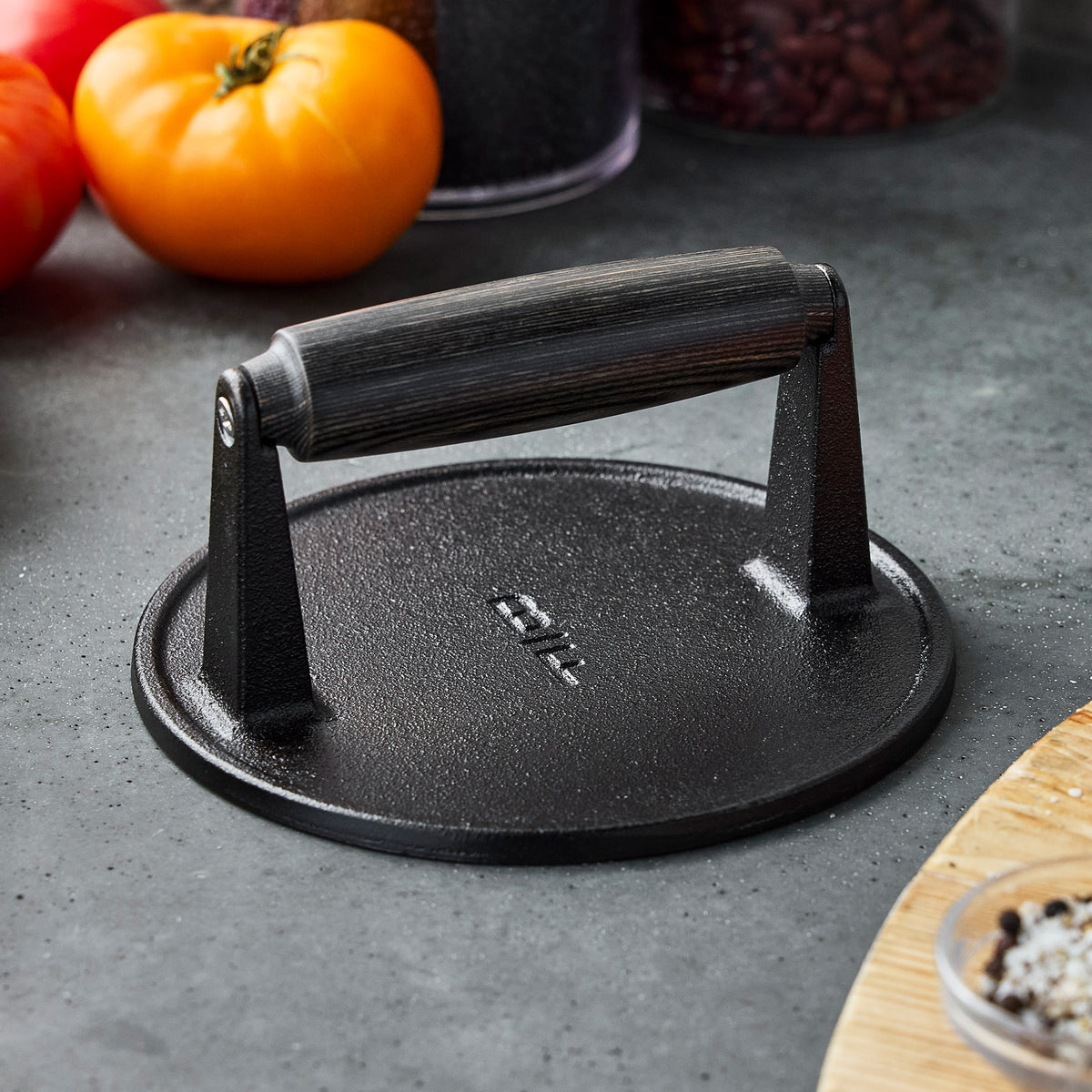 by GreenPan 6.5" Cast Iron Round Grill Press image 2