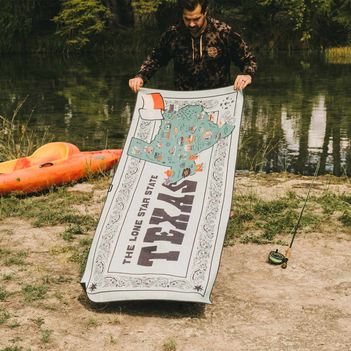 Bath Linen, Original Towel: Texas Map for Daily Bathroom Routines and Guest Baths, Designed for Home Bathrooms and Everyday Care image 2