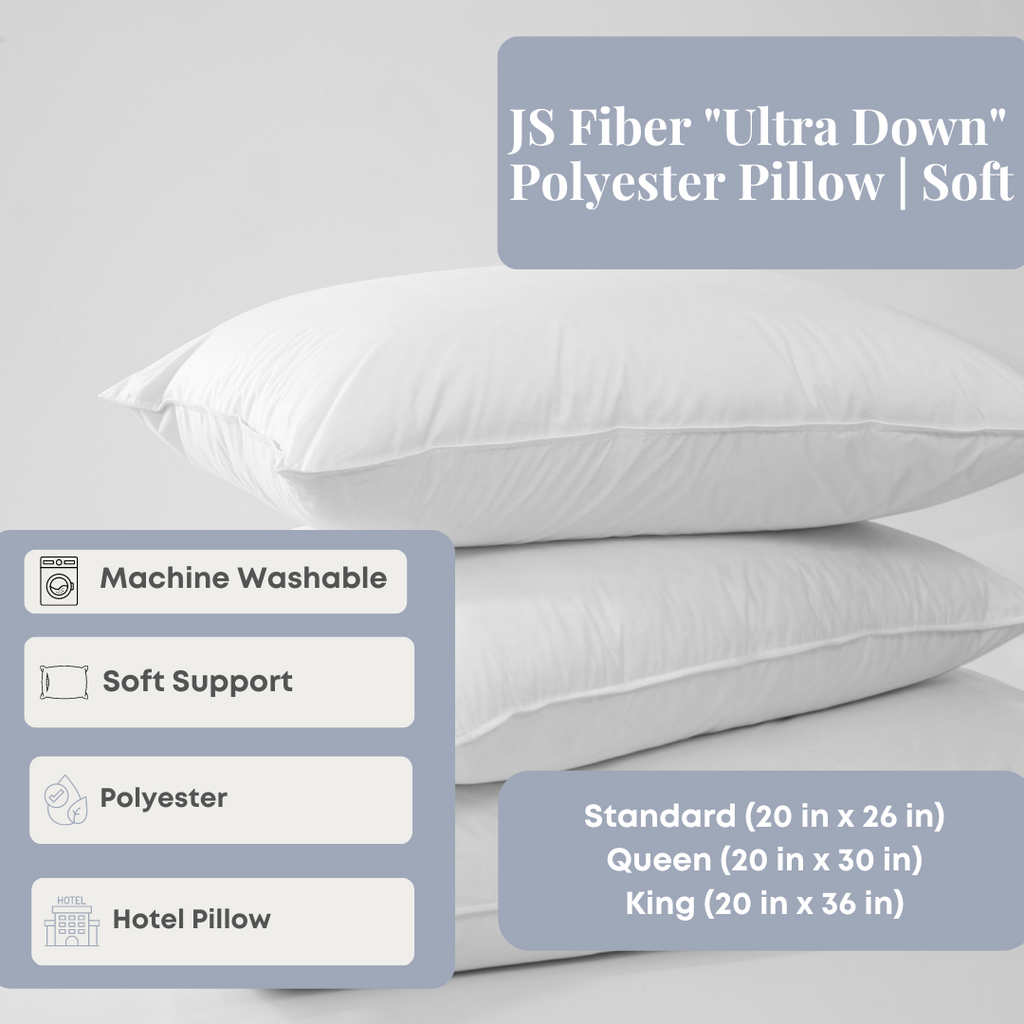 Bed Pillow, "Ultra Down" Polyester Soft, Machine-Washable Care, Hypoallergenic Comfort for Sleeping, Reading and Bedroom Comfort image 2