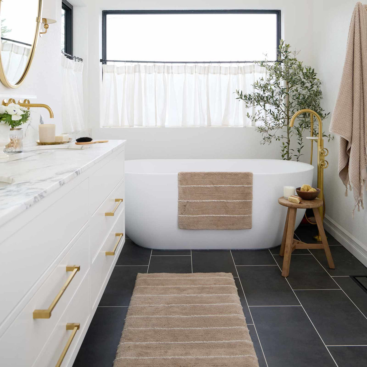 Bath Mat, Comfy Darby for Bathroom Floor Comfort, Shower Areas and Guest Baths, 6 Sizes and 9 Colors image 2