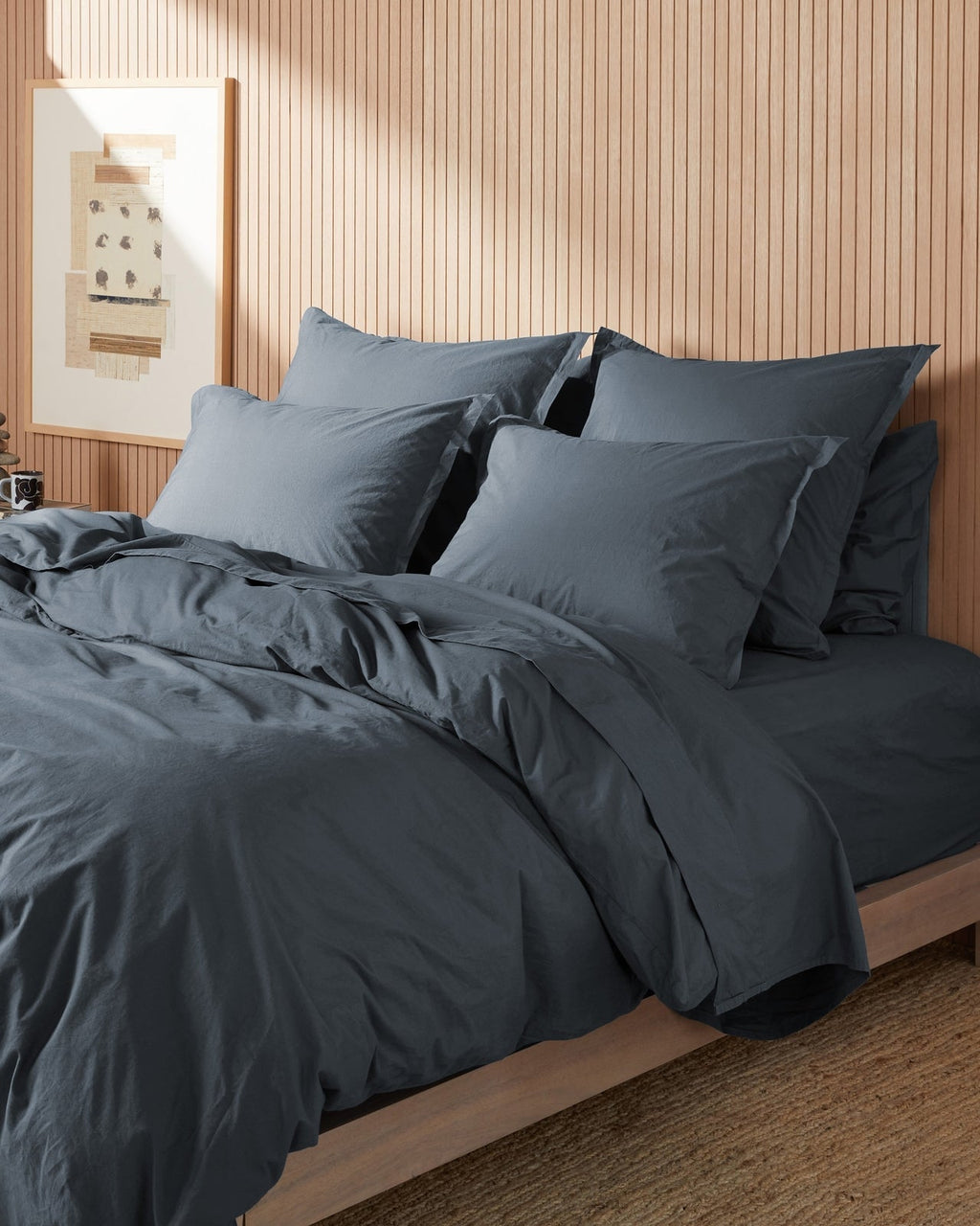 Fitted Sheet, Brushed Cotton (Dusk) for Everyday Bedding, Bedroom Layering and Guest Beds, 6 Size Options image 2
