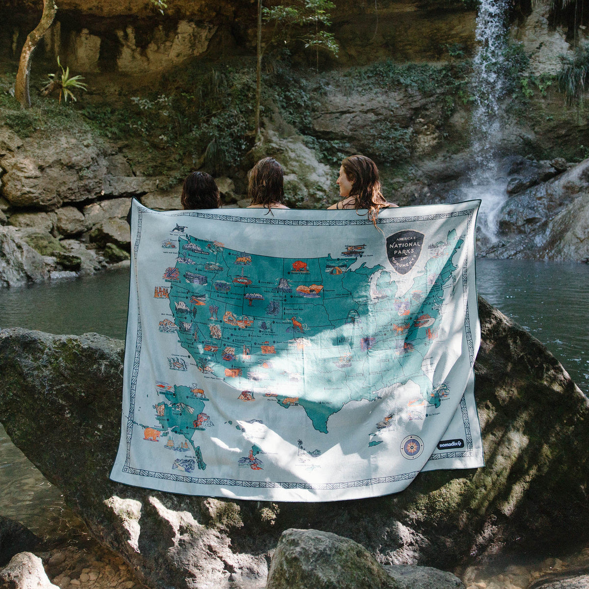 Cozy Throw Blanket, Towel: National Parks and Monuments Map for Living Rooms, Bedrooms and Everyday Lounging image 2