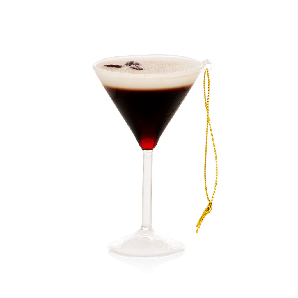 Seasonal Home Decor, Espresso Martini Christmas Tree Ornament for Holiday Displays, Shelves and Festive Rooms image 2