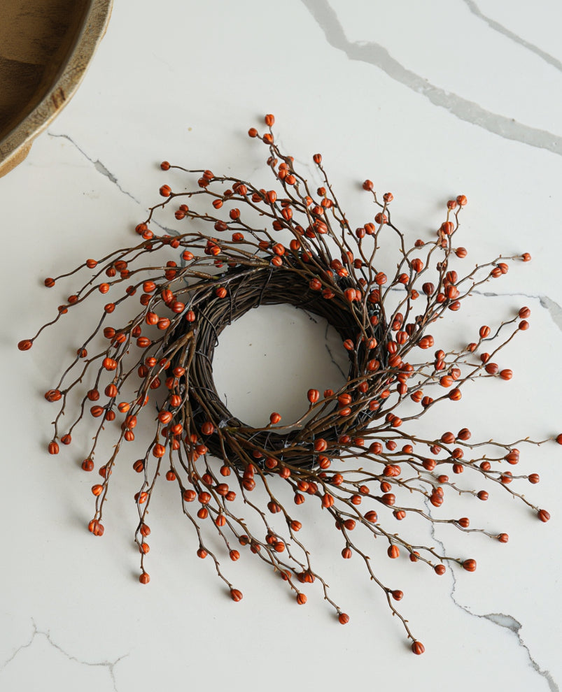 Decorative Candle, Mini Pumpkin Berries Ring for Living Rooms, Bedrooms and Relaxing Evenings image 2
